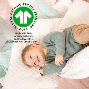 Béžové detské obliečky do postieľky s prímesou bavlny 80x80 cm Frosty Almond – Roba