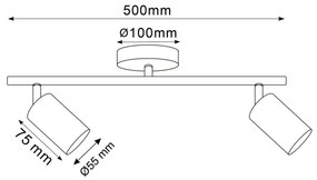 LED RGBW stmievateľné bodové svietidlo GOLDI 2xGU10/6,5W/230V zlaté