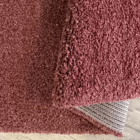 DY Červený jednofarebný shaggy koberec Santo Rozmer: 200x290 cm