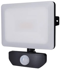 SOLIGHT LED reflektor Quick so sensorom, 20W, 1700lm, 4000K, IP65, čierny