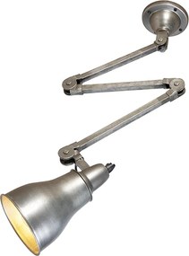 Priemyselná nástenná lampa sivá nastaviteľná - Mersey
