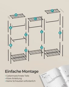 Otvorená šatníková skriňa LGR431B01