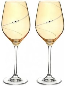 Diamante poháre na biele víno Silhouette City Amber s kryštálmi Swarovski 360 ml 2KS