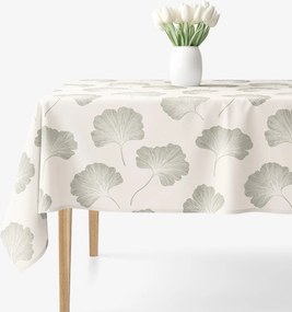 Goldea hranatý obrus 100% bavlnené plátno - minimalistické lístky ginkga 120 x 120 cm
