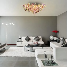 Krištáľový prisadený luster 12xG9/40W/230V pestrofarebná