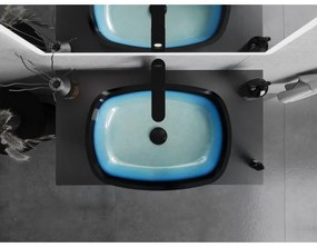 Mexen Araks, sklenené umývadlo na dosku 54 x 39,5 x 11 cm, modrá, 24155447