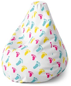 Sablio Sedací vak Pear Odtlačok nožičiek - 70 x 95 x 15 cm