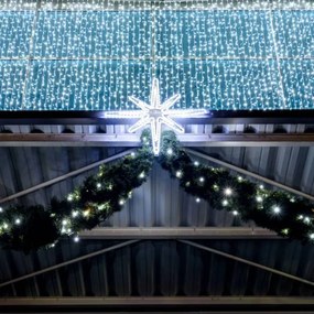 DECOLED Svetelný záves LED, 1x3 m, ľadovo biely, 300 diód, IP67
