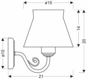 Nástenná lampa ROSSINI 1xE27/40W/230V