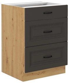 Kuchynská skrinka STILO grafit mat/artisan 60d 3s bb