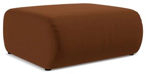 Oranžová/hnedá zamatová podnožka Ekahi – Makamii