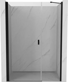 Mexen Mist-B, 1-krídlové sprchové dvere 110 cm, číre sklo, čierny profil, 8A2-110-001-70-00