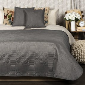 4Home Prehoz na posteľ Doubleface taupe/béžová, 220 x 240 cm, 2x 40 x 40 cm