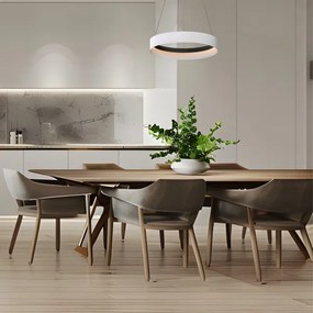 LED Luster na lanku ORBITA LED/52W/230V biela/čierna