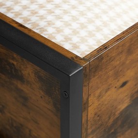 VASAGLE Multifunkčná truhlica v industriálnom štýle LSC80BX