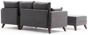 Rohová rozkladacia pohovka Bella Mini Right Anthracite
