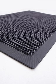 NET 3D ČIERNA A SIVÁ textilná rohožka rozmer: 60x90 cm