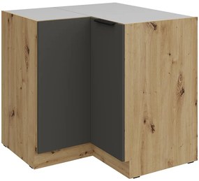 Kuchynská skrinka Aria-Gr/Ar Anti Fingerprint 90x90 Dn 2f Bb