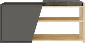 Skrinka na topánky Fiona Oak and Anthracite