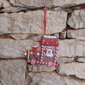 DECOLED Ozdoba, perníkový vlak, 11 x 10 cm