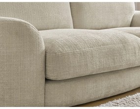 Béžová ženilková rohová pohovka (pravý roh/s leňoškou) Leonore – Bobochic Paris