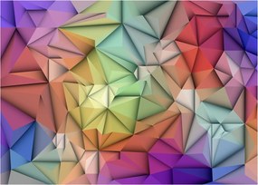 Sklenený obraz - Polygonálna abstrakcia (70x50 cm)