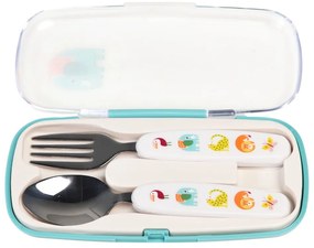 Krémový antikoro detský príbor 2 ks Wild Wonders – Rex London