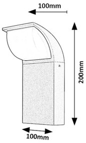 Rabalux 7166 - LED Vonkajšie nástenné svietidlo HONGKONG LED/9W/230V IP65