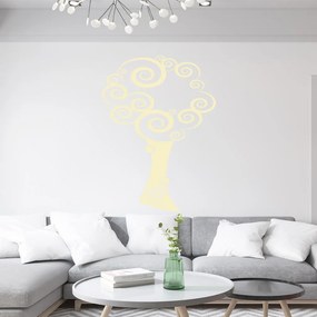 Veselá Stena Samolepka Tajomný strom Farba: béžová, Veľkosť: 60 x 82 cm