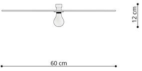 Nástenné svietidlo Sirkel, 1x čierne drôtené tienidlo, (fi 60 cm)