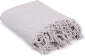 Bavlněný pique přehoz LIGHTY 220x 240 cm světle šedý