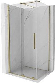 Mexen Velar sprchová kabína, posuvné dvere 110 x 75 cm, Priehľadné, Zlatá - 871-110-075-01-50