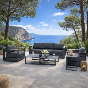 Hliníková zostava pre 5 osôb MADRID NEW (antracit)