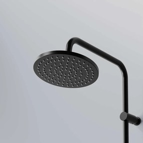 STEINBERG 340 nástenný sprchový systém s termostatom, horná sprcha priemer 220 mm, tyčová ručná sprcha 1jet, matná čierna, 3402721S