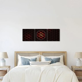 Obraz pletiva (s hodinami) (90x30 cm)