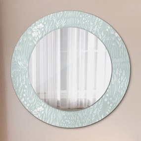 Okrúhle dekoračné zrkadlo s motívom Ručne -drawnové zloženie fi 50 cm