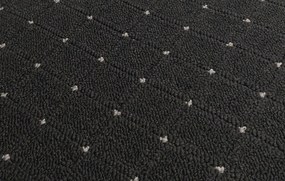Condor Carpets, Behúň na mieru Udinese antracit, šíre 40 cm, čierna, chodba / predsieň