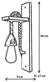 Nástenné svietidlo AHSAP 1xE27/40W/230V borovica orech