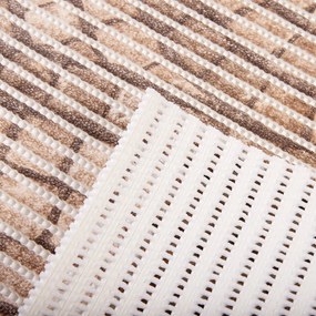 Kúpeľňová penová rohož / predložka PRO-003 Hnedá mozaika - metráž šírka 65 cm