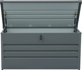Kovový záhradný úložný box BestBerg ZBK-400A / 400 l / 132 x 62 x 62 cm / šedá