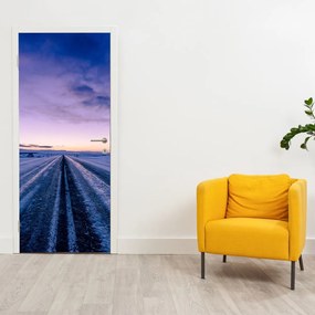 Fototapeta na dvere - Cesty v zime (95x205cm)