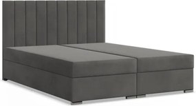 Manželská posteľ AGEN Velvet 180×200 cm sivá