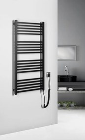 Sapho Sapho, METRO-E elektrické vykurovacie teleso, rovné, 500x1060 mm, 400 W, čierna matná, ME410B