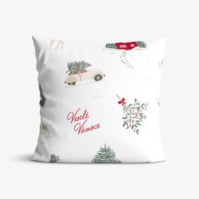 Goldea vianočná bavlnená obliečka na vankúš - české vianoce 30 x 50 cm