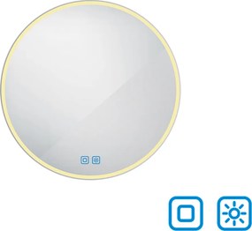 Nimco Okrúhle LED zrkadlo pr. 600 s dvoma dotykovými senzormi - ZP 26000RVX