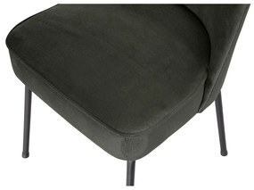 Tmavozelené zamatové jedálenské stoličky v súprave 2 ks Vogue – WOOOD