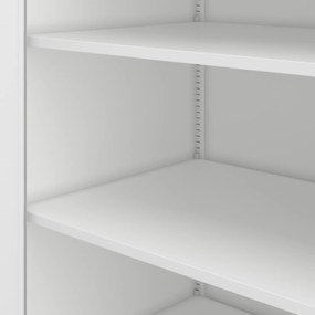 Uzamykateľná skriňa na dokumenty biela JAN H D600 900 x 1950 x 600 mm