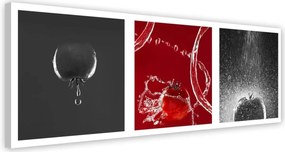 Obraz na plátně Sada rajčat ve vodě - 120x40 cm