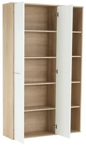 Kondela Skriňa s regálom, dub sonoma/biela, MAURUS NEW MA52