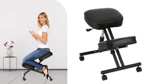 Kľakacia stolička, čierna